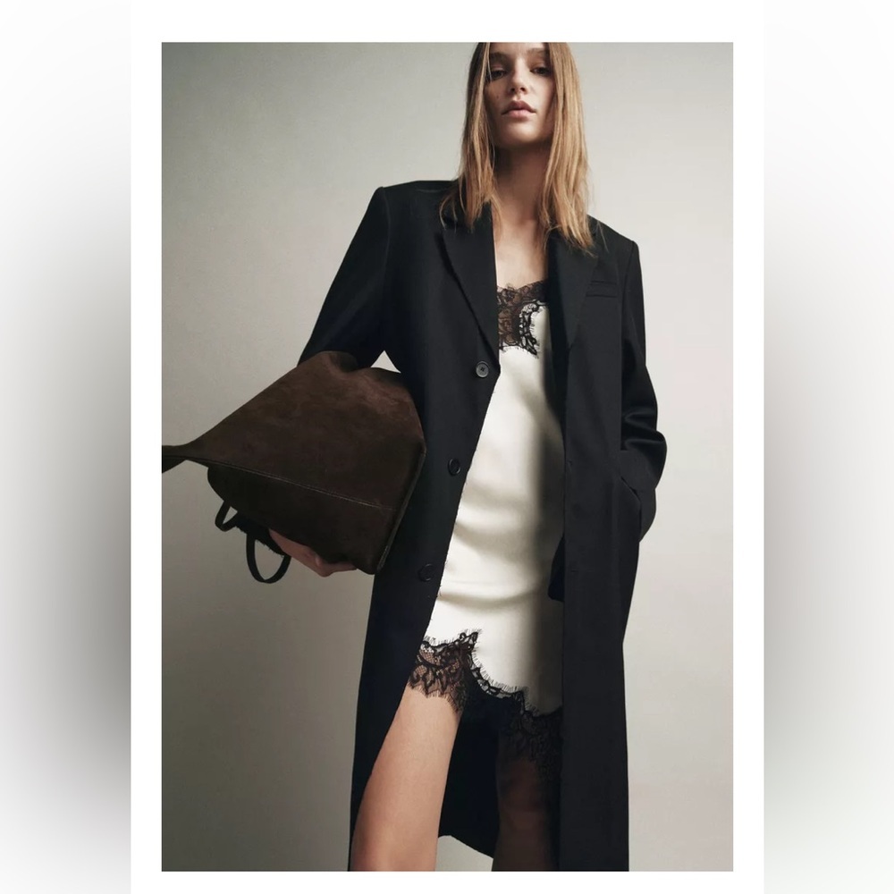 Zara OVERSIZED TAILORED COAT ZW COLLECTION Sz M